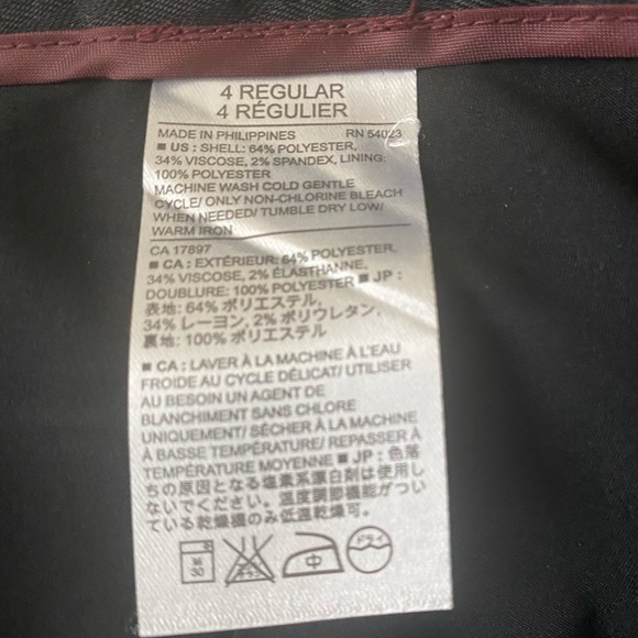 NWT Women’s Banana Republic Black Jackson Fit Dress Pants - size 4R - Picture 12 of 16
